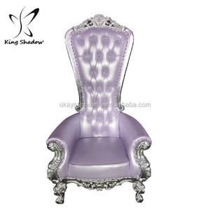 Hotel chairs furniture purple queen chair luxury throne wedding chair for sale