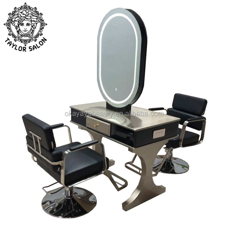 Wholesale hair salon mirror station mirror styling station salon barber mirror for sale