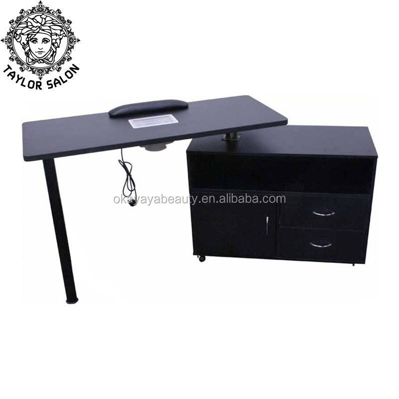 Beauty salon furniture folding nail desk nail tables manicure table with dust collector