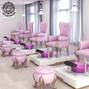 Hot selling nails salon furniture kids spa joy pedicure+chair pink luxury throne spa pedicure chairs