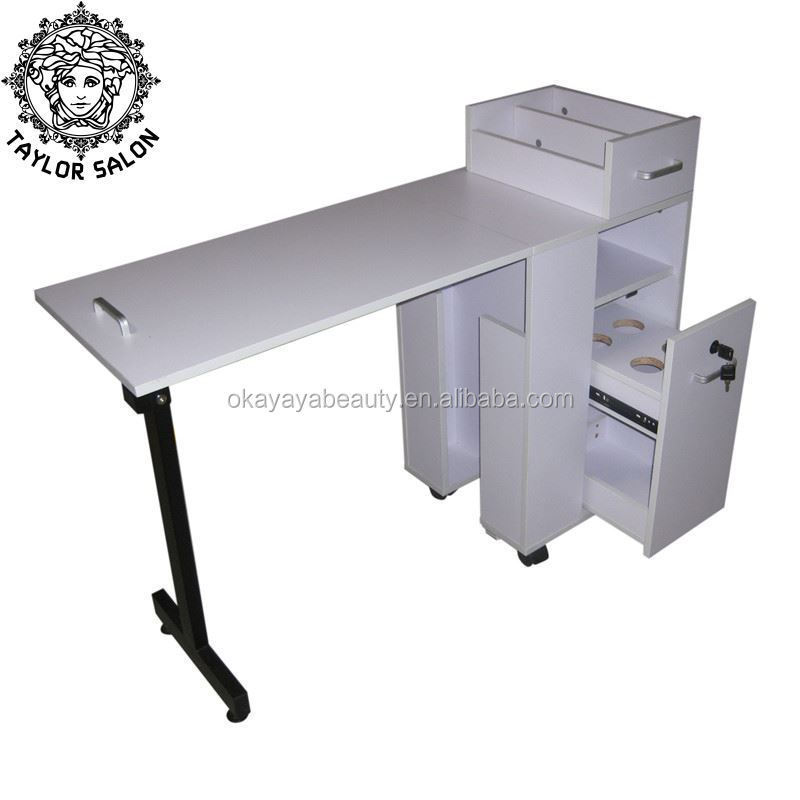 Beauty salon furniture folding nail desk nail tables manicure table with dust collector