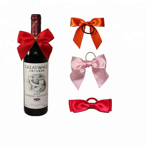 OKAY Custom bottle neck bows wine bottle bow tie decoration ribbon bow