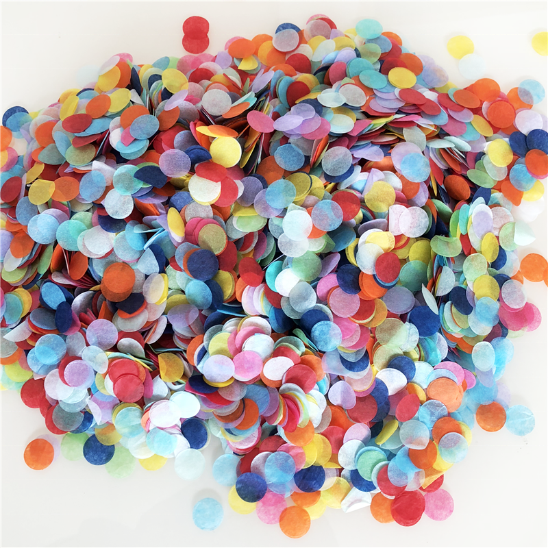 Okay 1.5CM round balloon transparent sequin filler wedding birthday party paper decoration balloon confetti