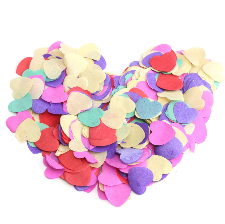 OKAY Custom 1kg Bulk circle heart stars biodegradable Paper confetti for Wedding Birthday School party Supplies