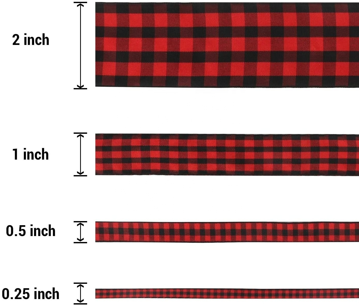 Wholesale Christmas Decorative Red And Black Tartan Plaid Ribbon Burlap Gingham Ribbon For DIY Gift Wrapping