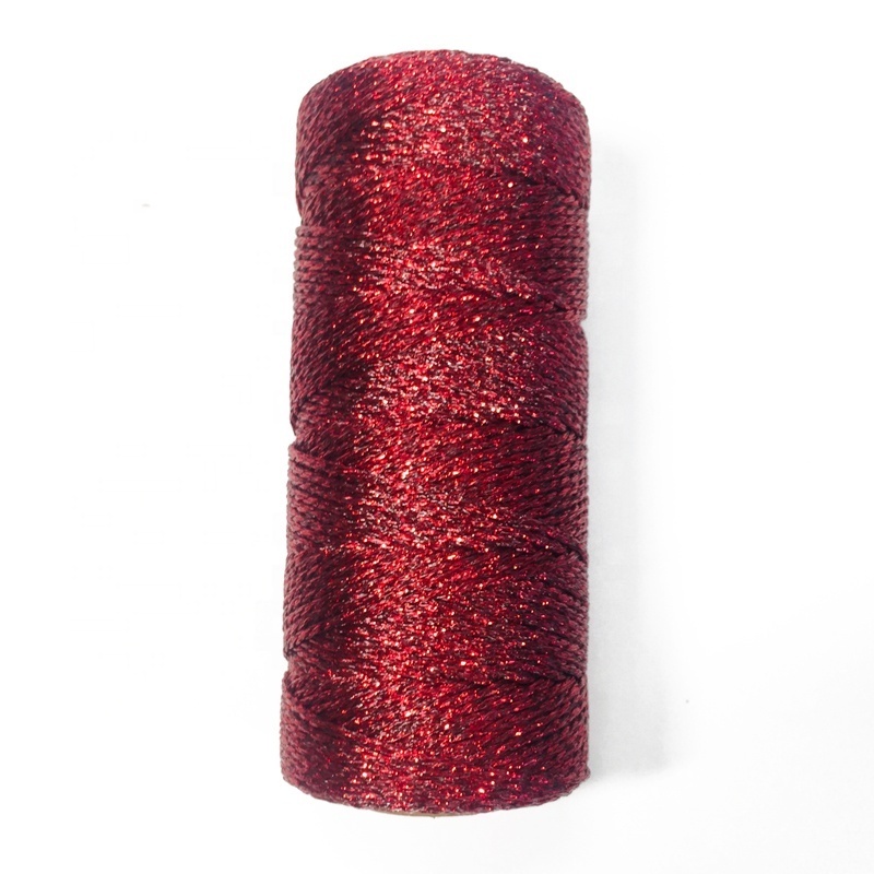 Stocked 110yd  2mm Solid Metallic Red Bakers Twine for Craft, twine rope