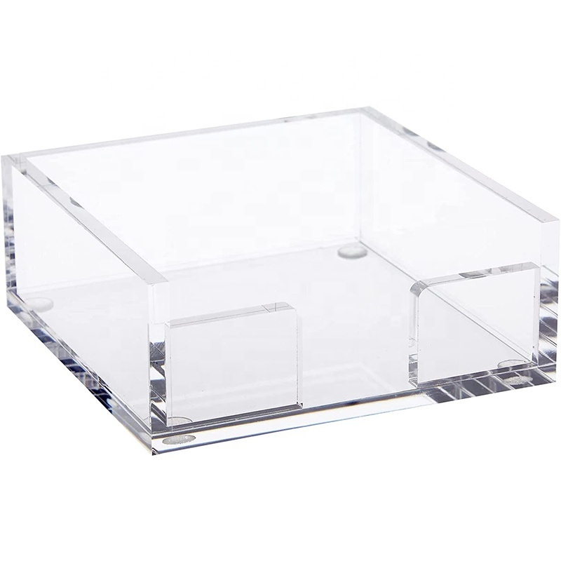 10mm Thick Clear Acrylic Sticky Note Dispenser and Notepad Holder For Desk Accessories