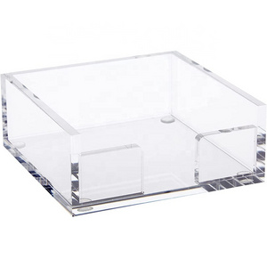 10mm Thick Clear Acrylic Sticky Note Dispenser and Notepad Holder For Desk Accessories