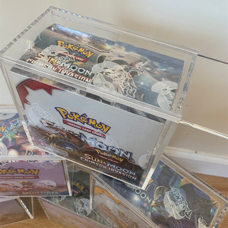 Clear Acrylic Protection Display Case Box For Pokemon Booster Card Pokemon Booster Box Wholesale