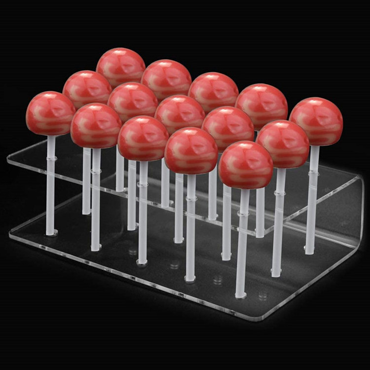 15 Hole Clear Acrylic Cake Pop Stand Lollipop Display Stand Holder for Weddings Baby Showers Birthday Party Halloween Christmas