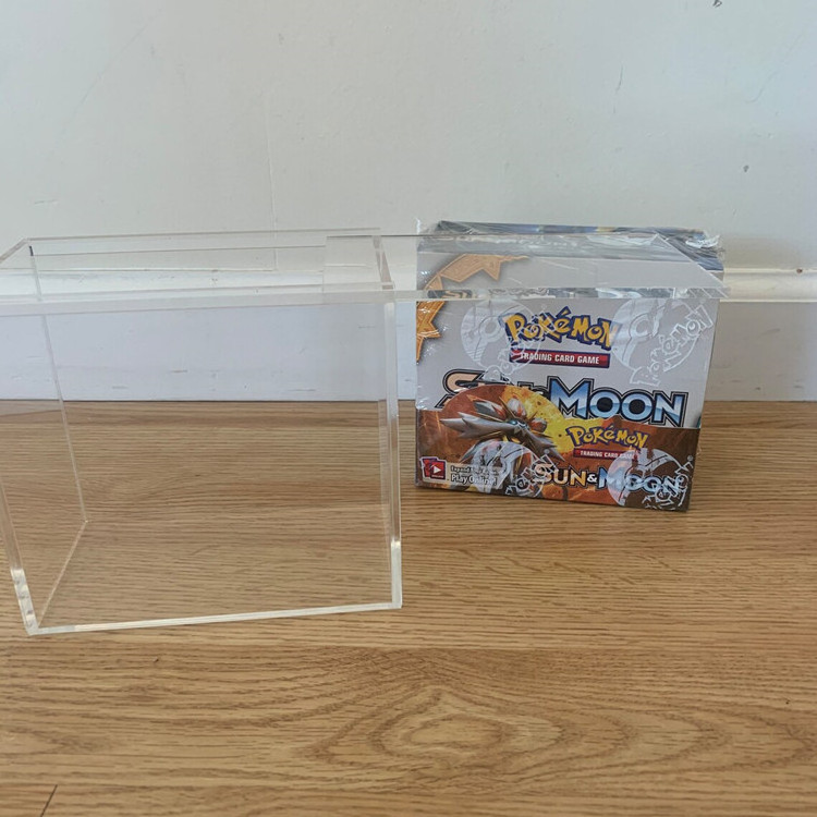 Clear Acrylic Protection Display Case Box For Pokemon Booster Card Pokemon Booster Box Wholesale