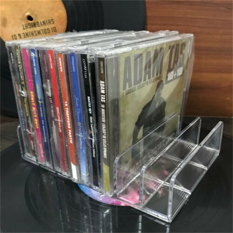 CD Storage Holder Rack Display Premium Organizer Clear Acrylic CD-DVD Stand