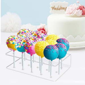 15 Hole Clear Acrylic Cake Pop Stand Lollipop Display Stand Holder for Weddings Baby Showers Birthday Party Halloween Christmas