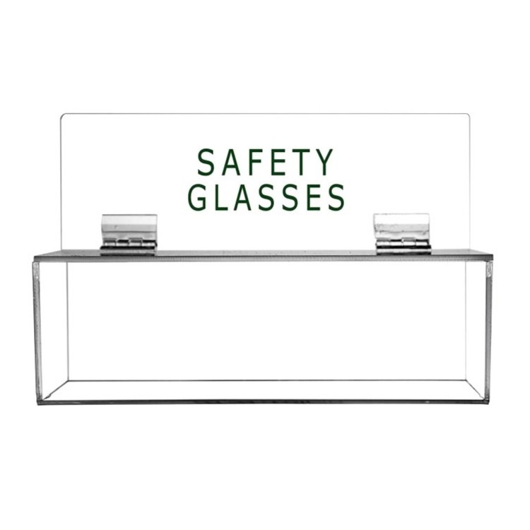 Dustproof Countertop Acrylic Safety Glasses Holder with Lid Wall Mount Acrylic Hygienic Health Care Dispenser