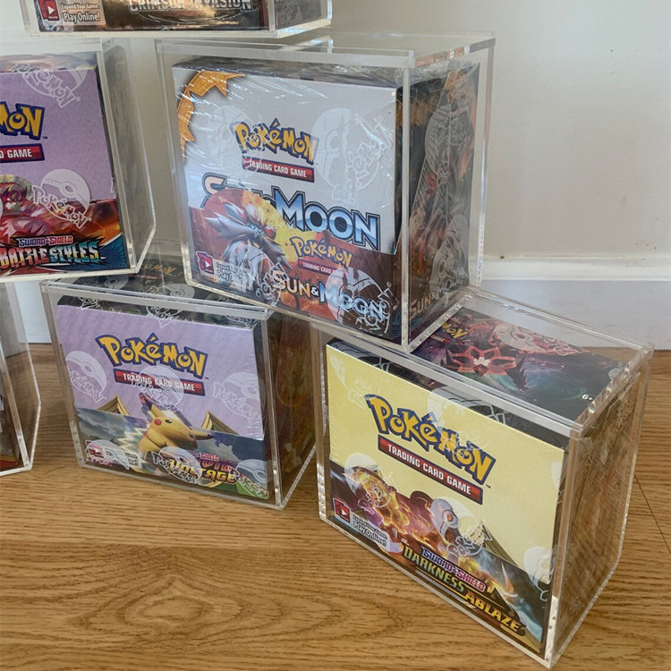 Clear Acrylic Protection Display Case Box For Pokemon Booster Card Pokemon Booster Box Wholesale