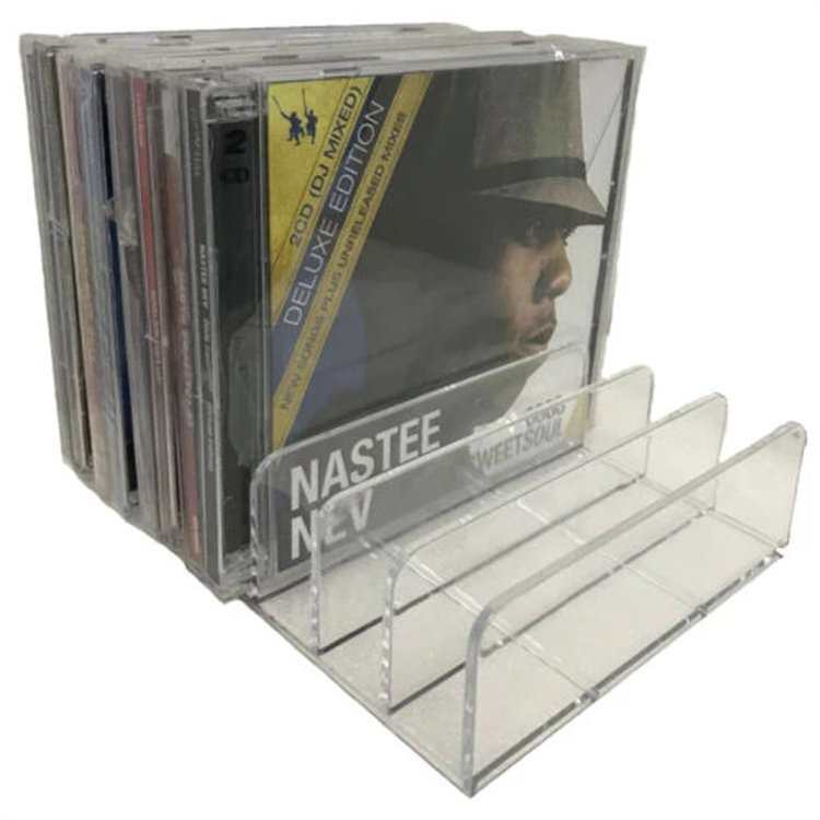 CD Storage Holder Rack Display Premium Organizer Clear Acrylic CD-DVD Stand