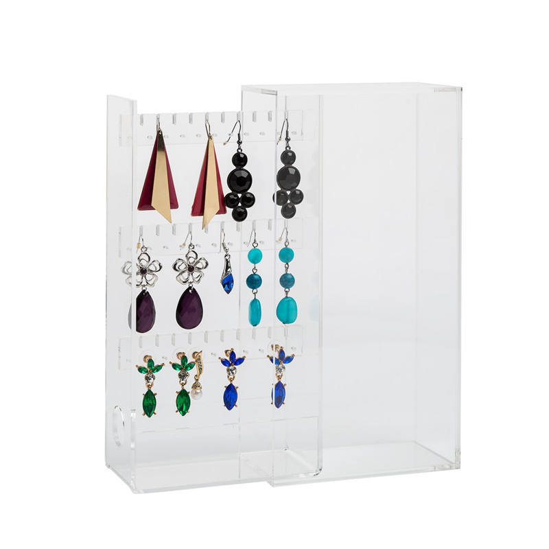 Wholesale Dustproof Jewelry Hanger Organizer Earrings Acrylic Display Stands