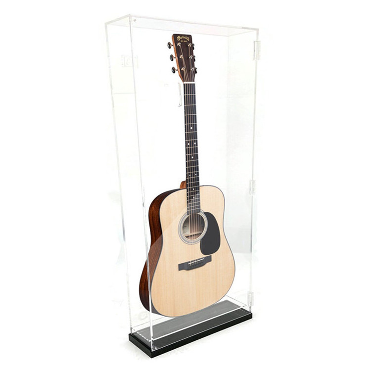 Wall Mounted Acrylic Guitar Display Box With Led Night Lucite Acrylic Violin Display Case with Lock