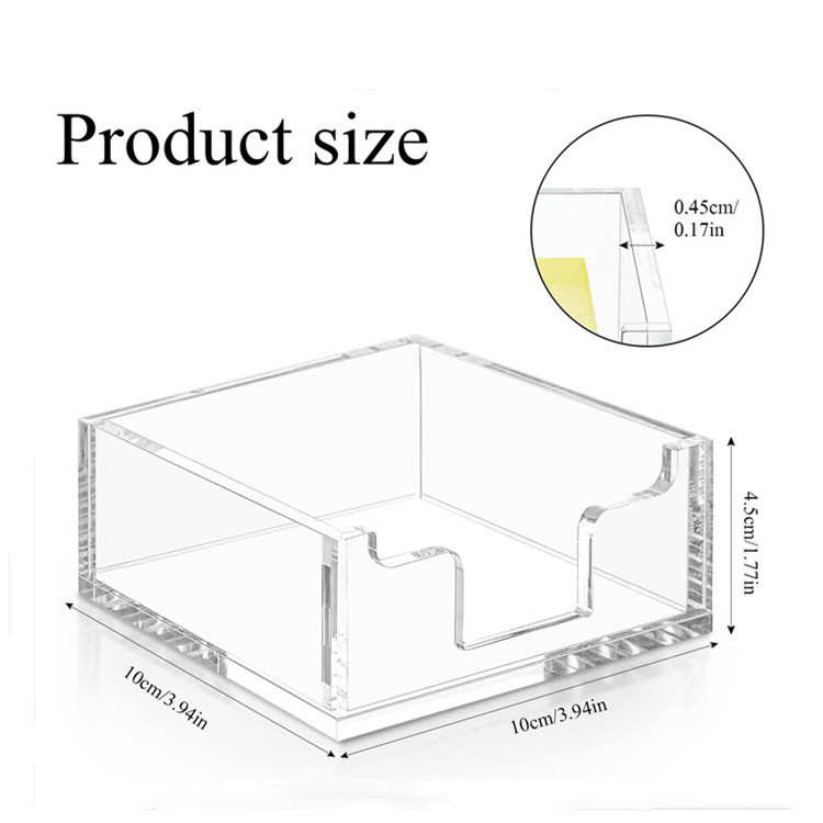 Office Desk Accessories Clear Acrylic Notepad Holder Sticky Notepad Holder Acrylic Sticky Note Holder