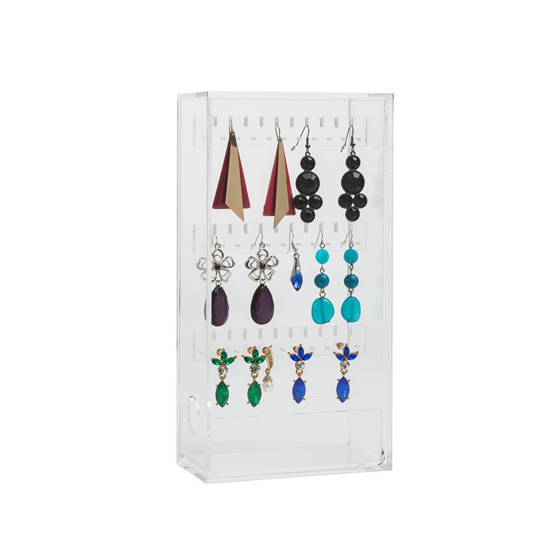 Wholesale Dustproof Jewelry Hanger Organizer Earrings Acrylic Display Stands