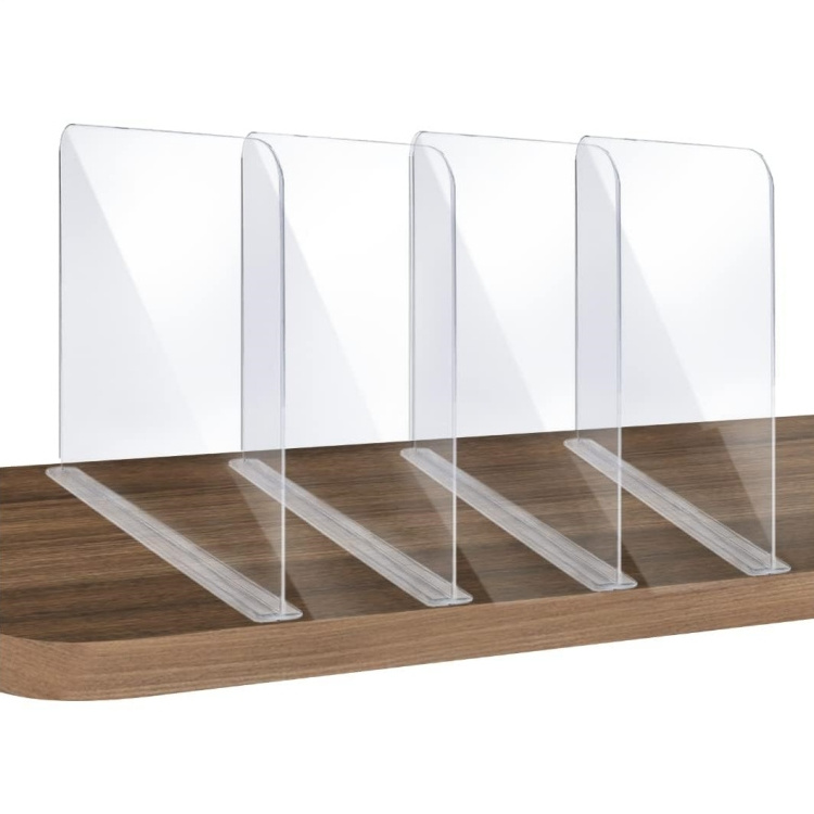 Adjustable Clear Acrylic Closet Organizer Shelf Dividers