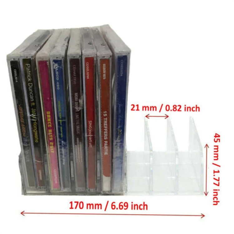 CD Storage Holder Rack Display Premium Organizer Clear Acrylic CD-DVD Stand