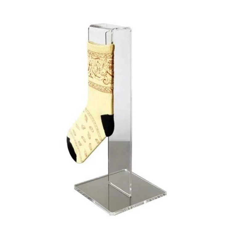 Fashionable Hot Selling Retail Socks Rack Acrylic Christmas Stocking Display Rack