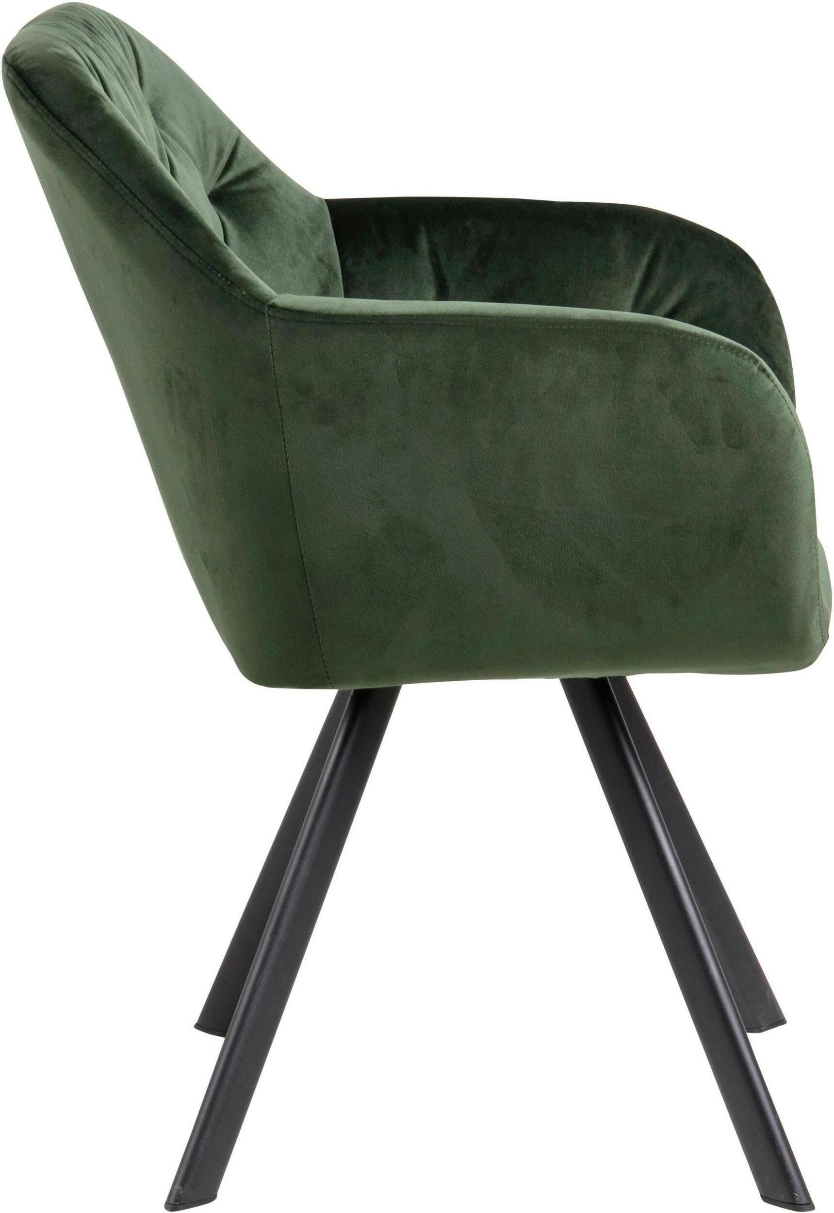 Kitchen Lounge Leisure Dark Green Velvet Reception Chairs with Backrest and Padded Seat Living Room Chairs