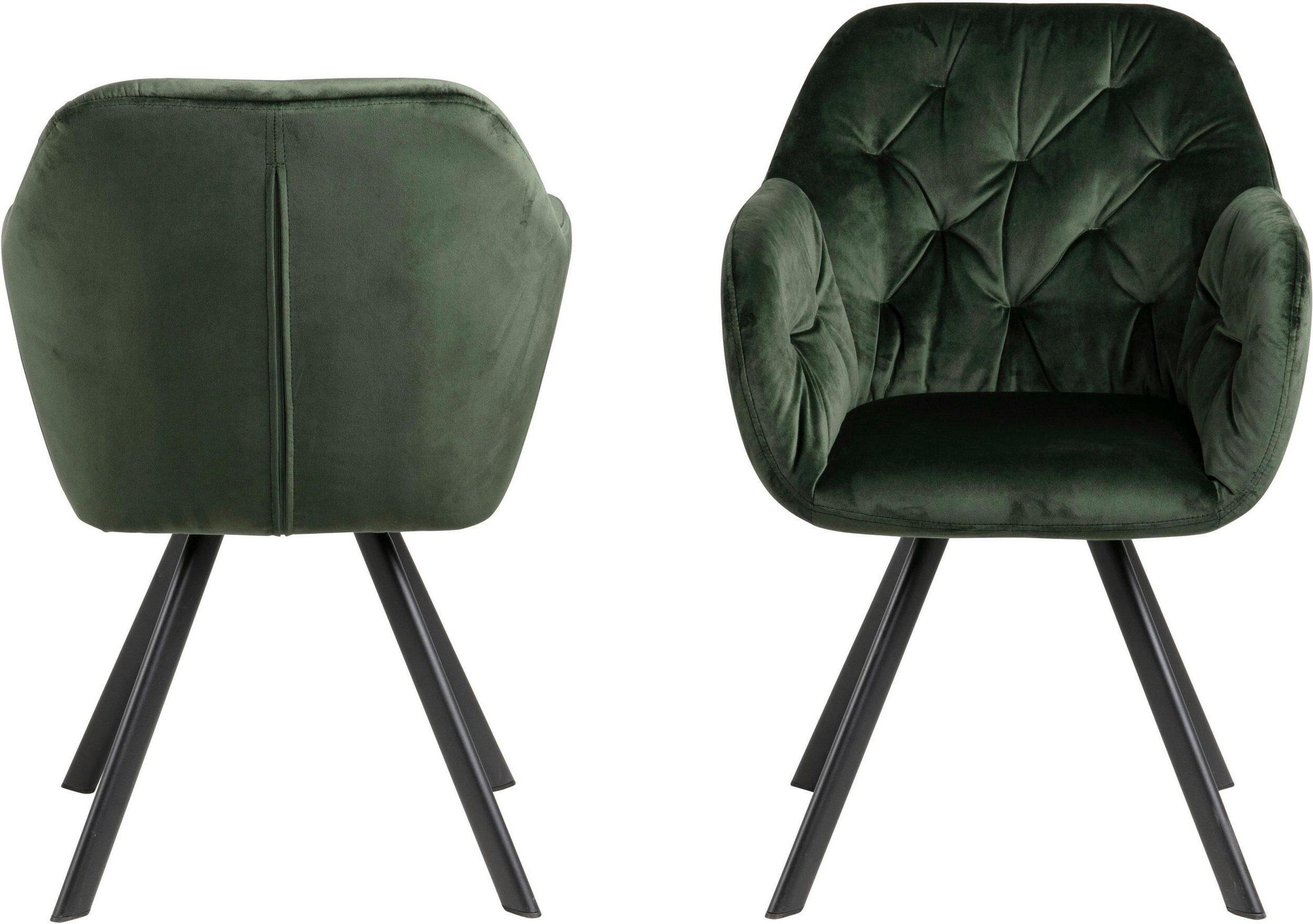 Kitchen Lounge Leisure Dark Green Velvet Reception Chairs with Backrest and Padded Seat Living Room Chairs