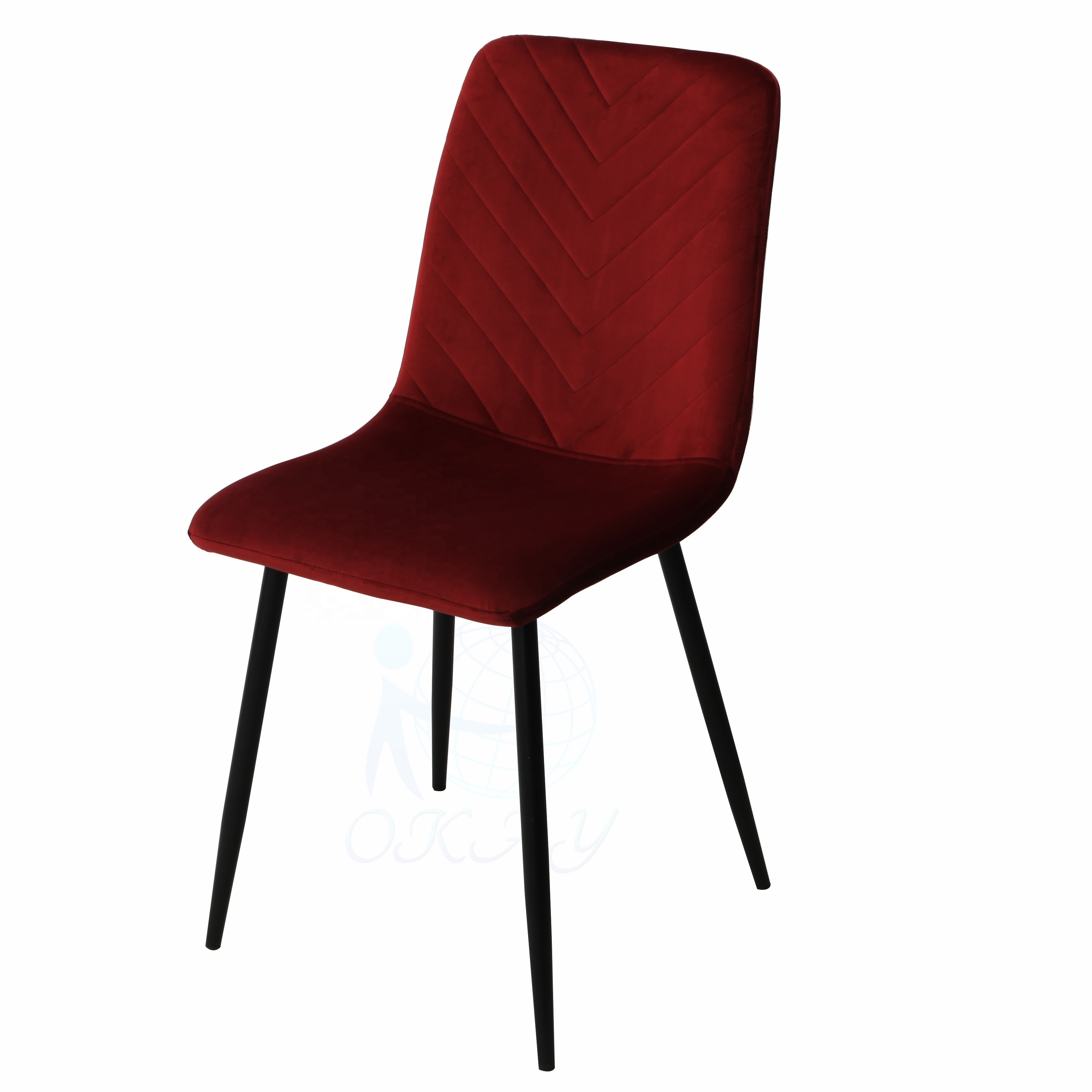 OKAY Wholesale nordic velvet modern luxury design furniture dining room chairs dining chairs with metal legs