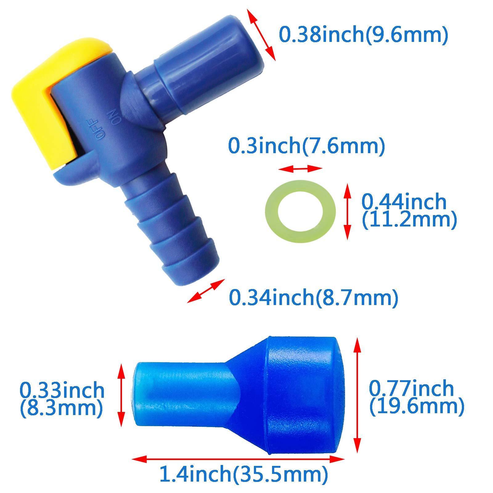 Silicone Bite Valve Replacement Mouthpiece Fit for Hydration Pack Bladder Water Backpack and Most Brands