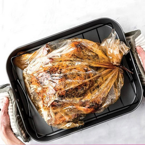 Turkey Roasting Bags With Twist Ties Oven Safe Bags for Cooking Flavorful Turkey Poultry or Meat with Easy Clean Up