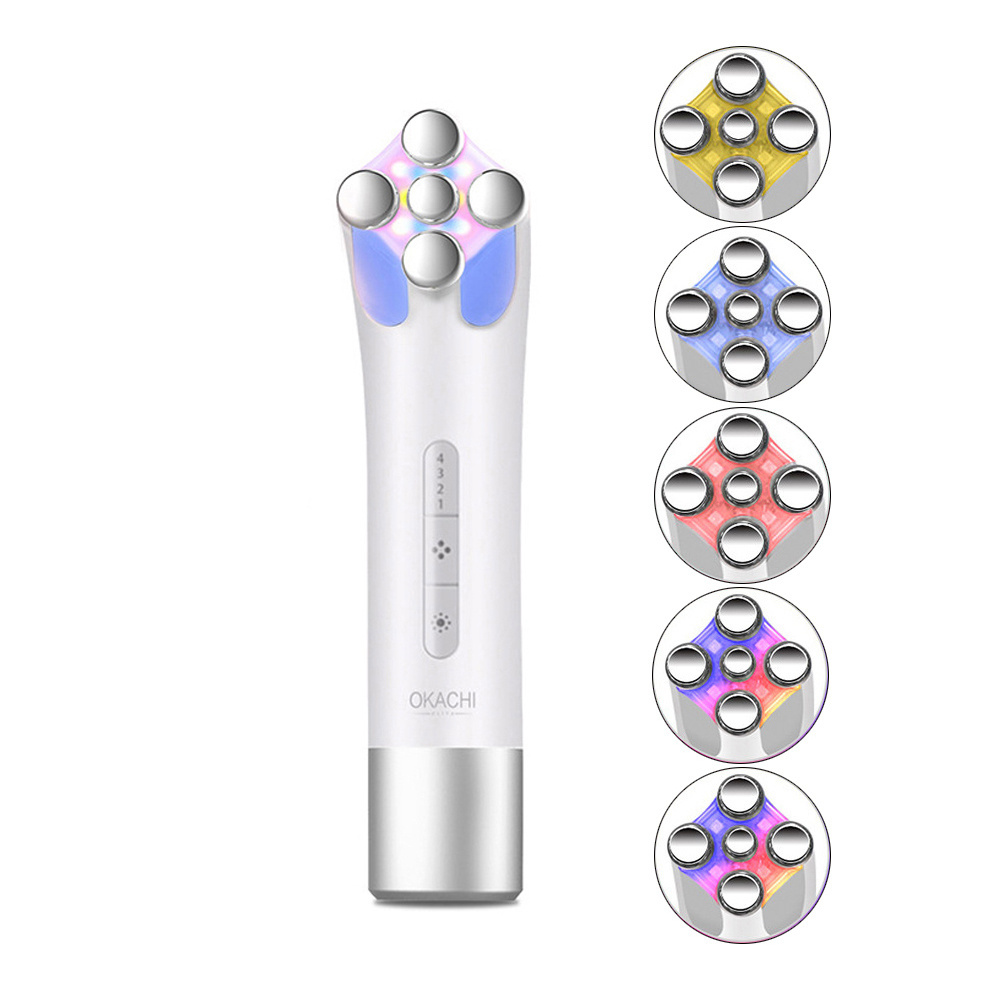 Beauty equipment home use red light therapy galvanic eye massager pen with warm massage and vibration Beauty thin face skin care