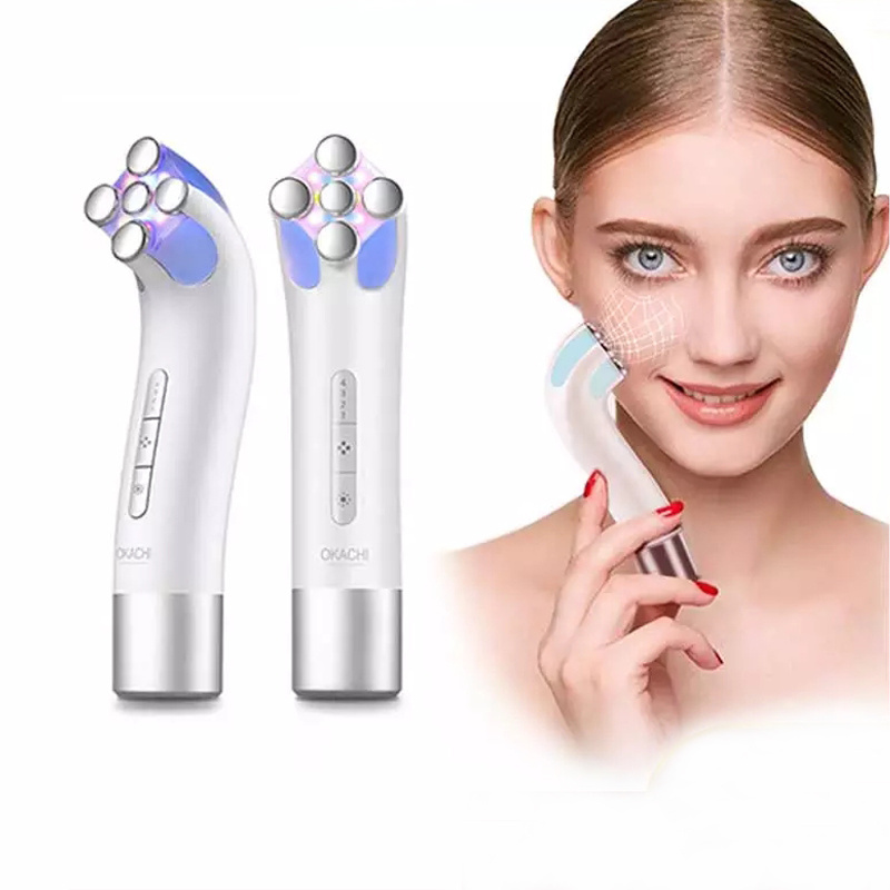 Beauty equipment home use red light therapy galvanic eye massager pen with warm massage and vibration Beauty thin face skin care