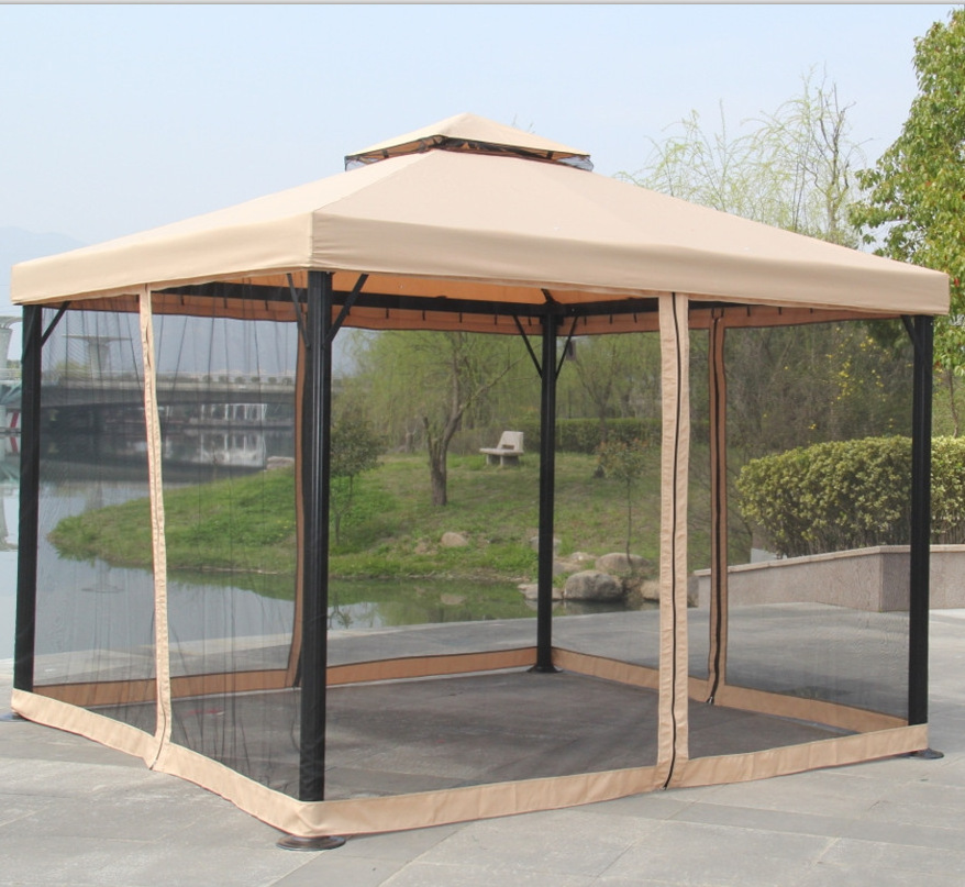 gazebo outdoor tent metal pergola garden gazibo waterproof canpoy iron hot tub patio backyard chinese tenda custom printed