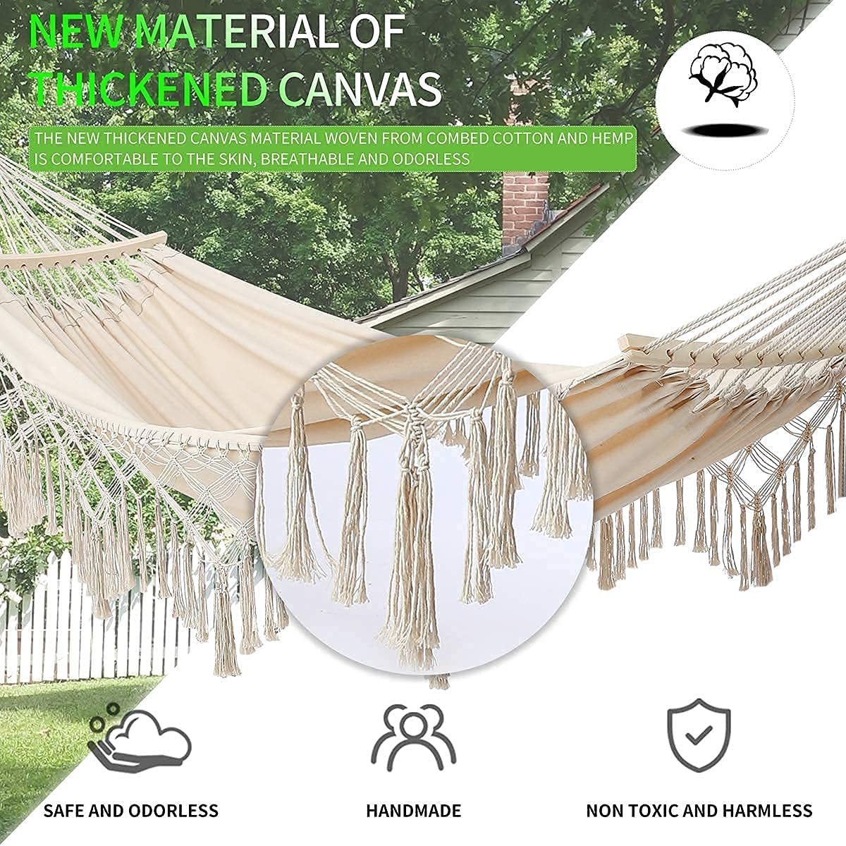 Hammocker outdoor hammock furniture camping canvas portable chair custom morden cotton bed waterproof adult rope with tree