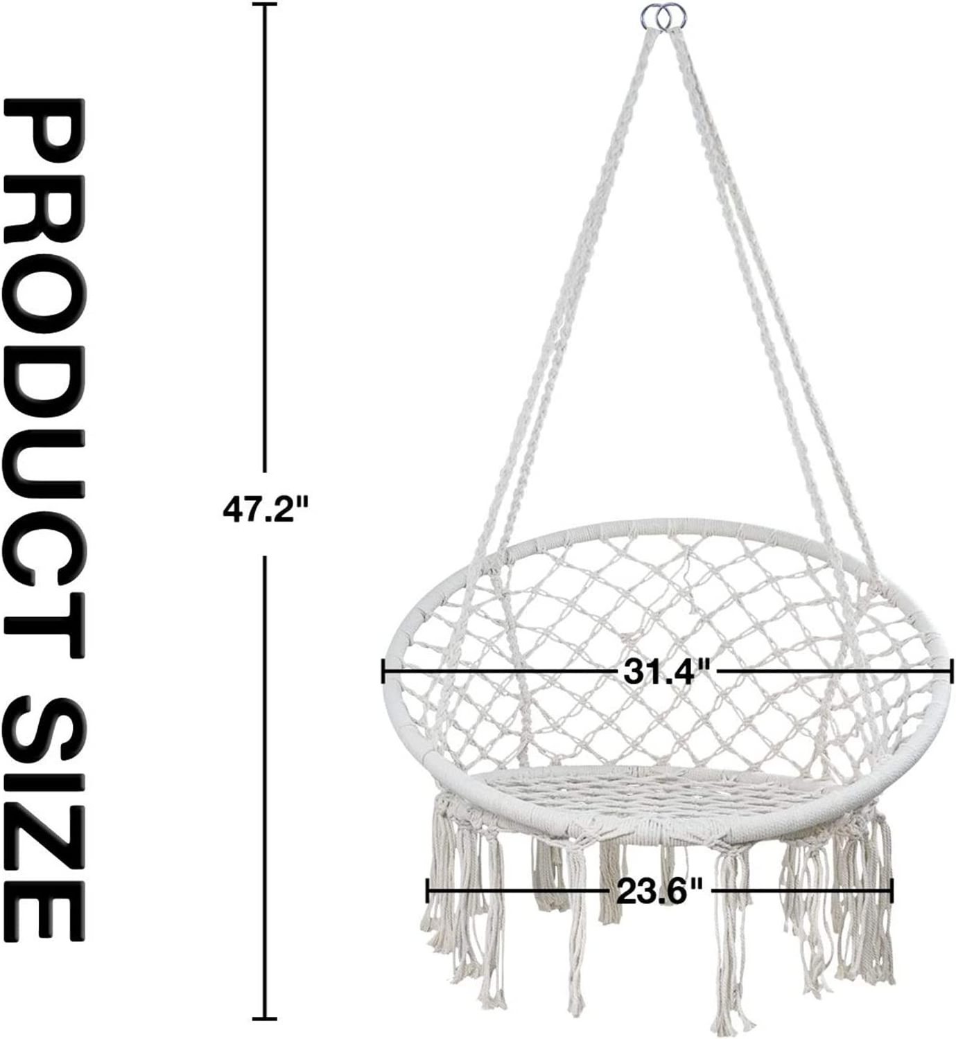 hanging camping patio metal swing outdoor hammock bed chair with rope