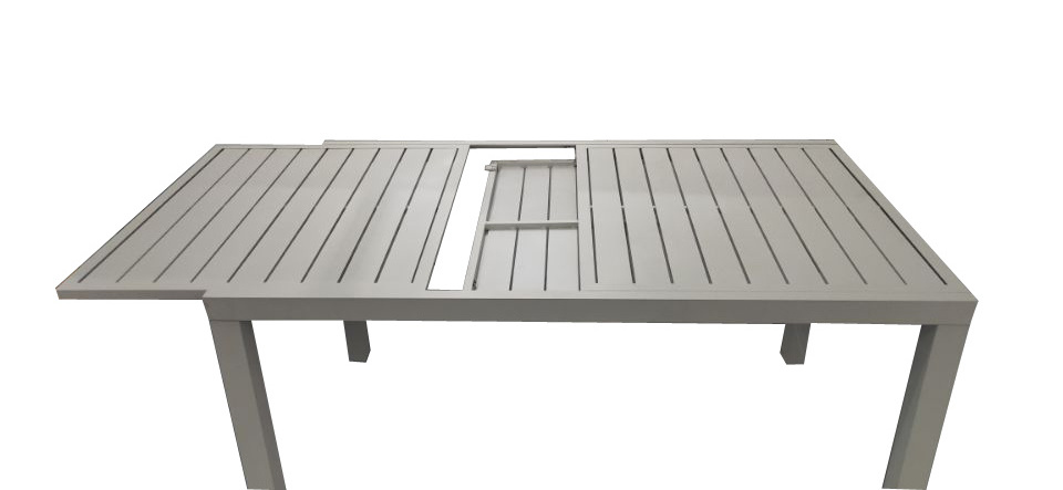 Modern Space Saver Hot Sale Outdoor Furniture Rectangular Extension Table for BBQ Patio Outside Dining Chinese Supplier Aluminum