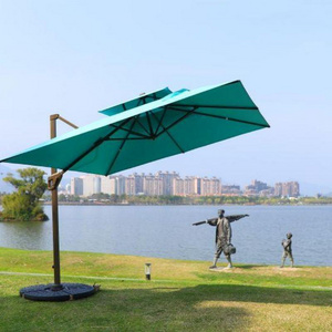 Garden Cantilever Hanging Patio Roma Umbrella & Bases Luxury Outdoor Furniture Modern Windproof and Waterproof Aluminum Frame