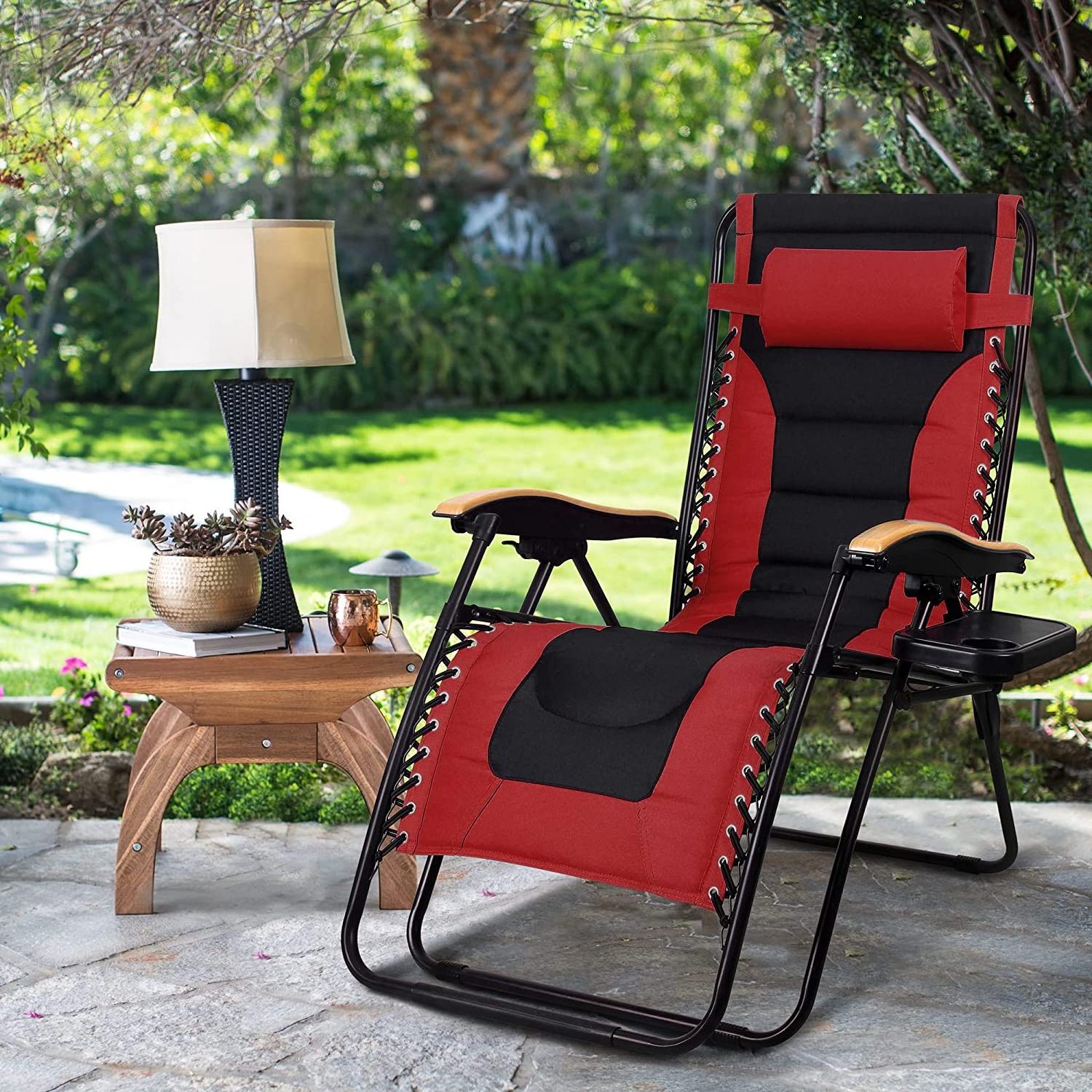 Padded Zero Gravity chair Folding Recliner Sun Lounge of High Quality Luxury Modern Outdoor Beach Patio Lawn