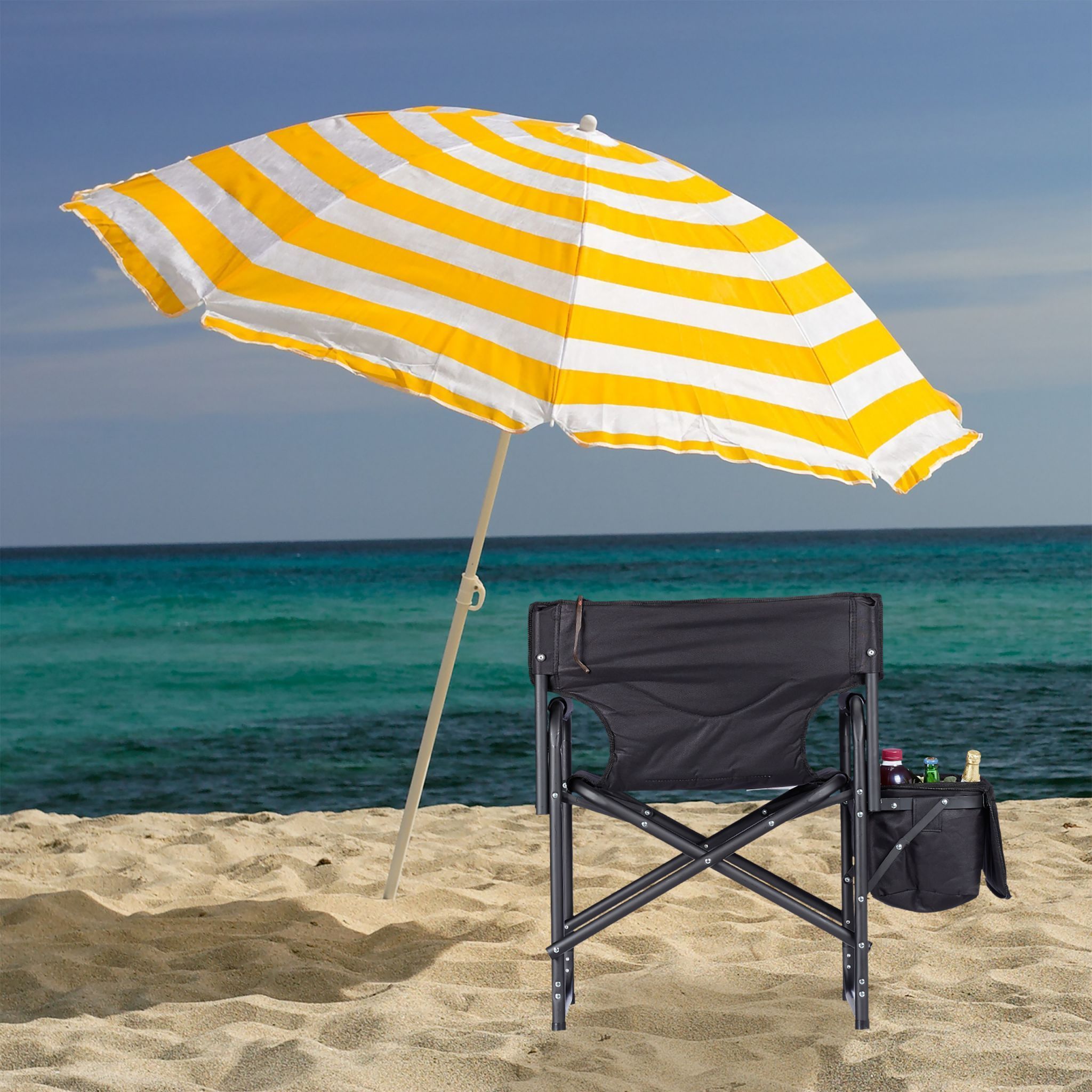 Wholesale Deluxe Padded  Outdoor Folding  Beach  Portable Camping Fishing Director Chair  for picnic Fishing camp