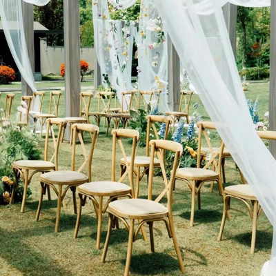 wholesale hotel banquet restaurant outdoor wedding event furniture bentwood solid wood dining cross back crossback rattan chairs