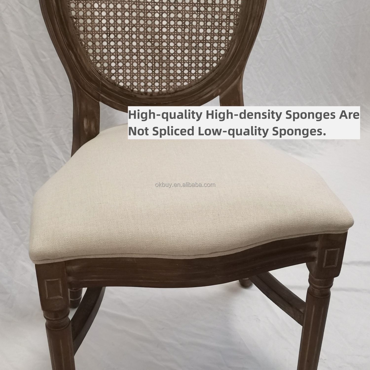 wholesale hotel furniture custom stackable solid wood fabric rattan louis hotel wedding dining chair for banquet hall outdoor