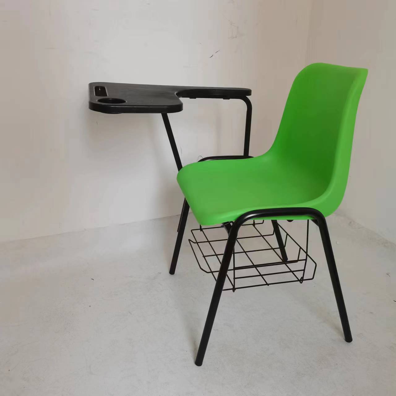 school classroom plastic high back office pp backrest metal legs reading book durable kid learning table chair for events