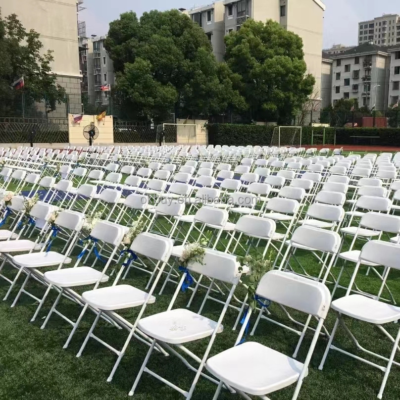 wholesale cheap camping outdoor garden foldable white event wedding parties rental resin plastic folding chairs for sale hall