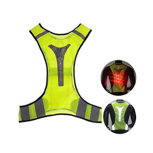 Hot Sale LED High Visibility Reflective Safety Vest  Warning Light for bike walking dog lighting hiking Running Reflective Vest