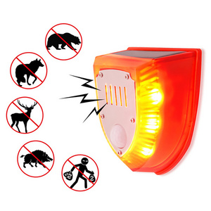 Okefire Solar Security Light Alarm 6LED PIR Motion Sensor Flashing Light Strobe 129dB Gunshot Sounds & Dog Barking