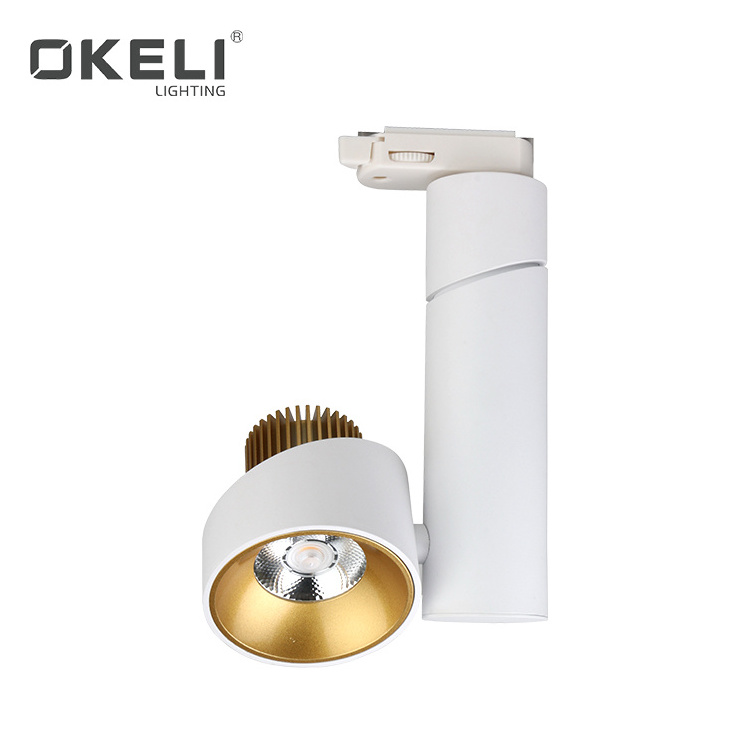 OKELI Factory supply hotsale commercial aluminum shop lighting 10w cob led track light