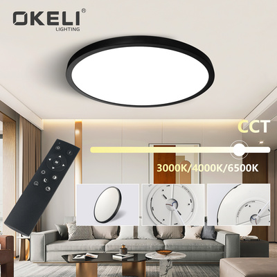 OKELI Led Flush Mount Ceiling Light Fixtures 24W 28W 38W 48W Acrylic Modern Led Ceiling Light For Home