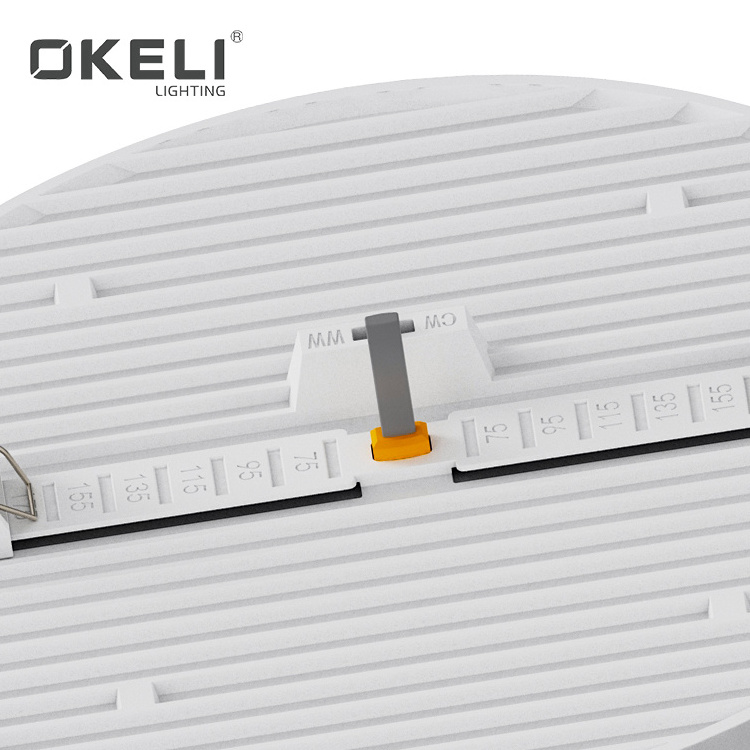 OKELI China Supplier SMD Recessed Thin Lamp Body Led Panel Light Round 10W 20W 30W Slim Led panel light for ceiling